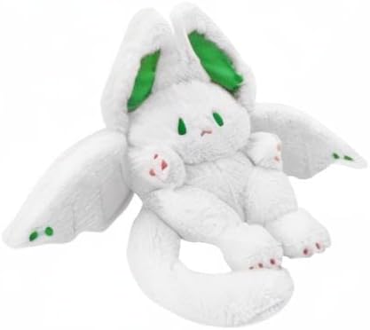 PEACH CAT Cute White Bat Bunny Plush Pillow Kawaii Bat Rabbit Stuffed Animal for Kids 16"