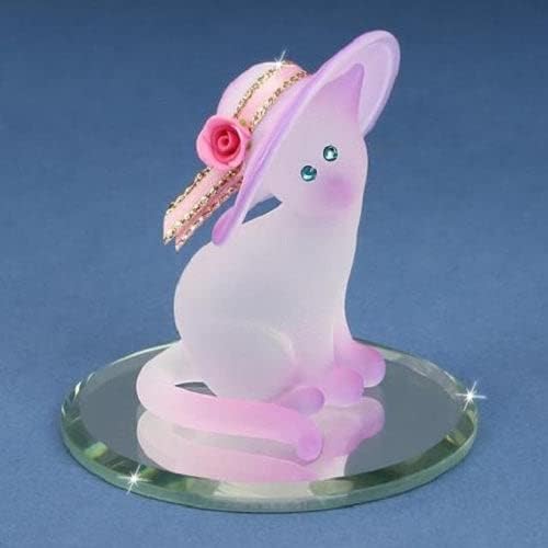 Glass Baron Handcrafted Cat with Hat Figurine