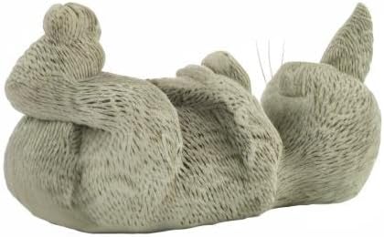 JFSM INC. Whimsical Grey Cat Playing with Tail Figurine Cute Collectible - Happy Cat Collection - Cat Lover Gifts for Women, Cute Cat Gifts, Cat Mom Gifts, Cat Desk Decoration