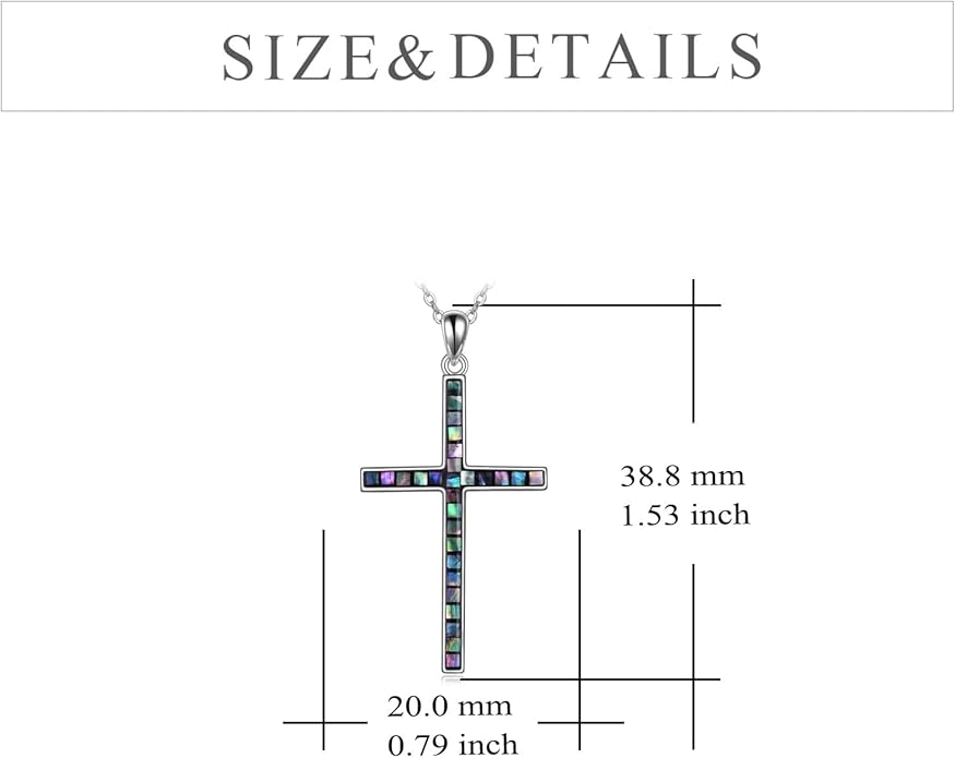 YFN Cross Necklace Sterling Silver Religious Cross Pendant Jewelry Christian Gifts for Women Men