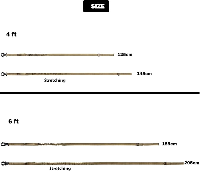 ICEFANG Tactical Dog Leash,K9 Training Walking Bungee Lead with 2 Control Handle,Heavy Duty Quick Release Metal Clasp,for Medium Large Breed (Reflective Grey, 6 FT)