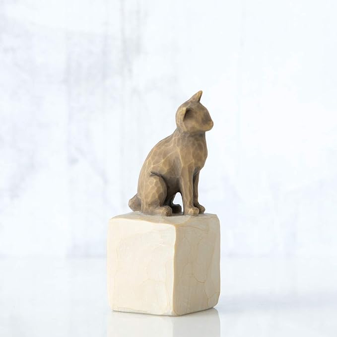 Willow Tree Love My Cat (Dark), Sculpted Hand-Painted Figure