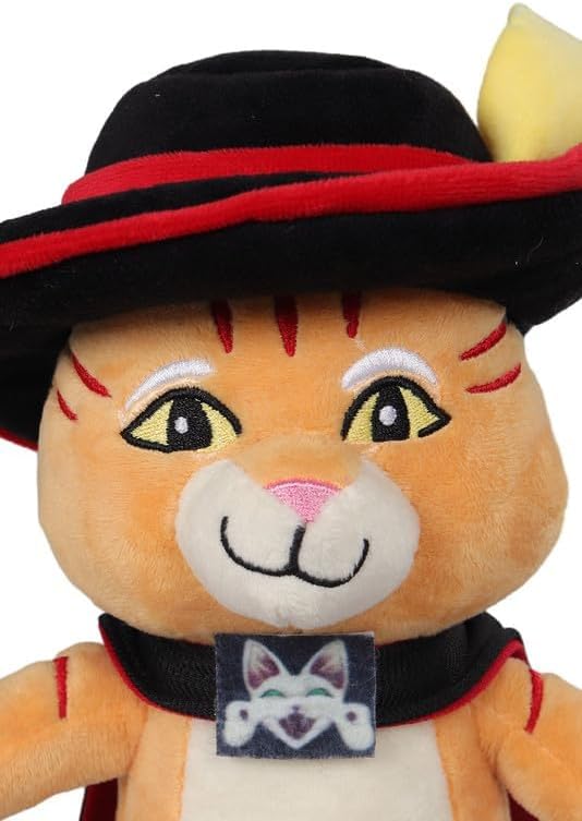 Feeriay Puss Plush Toy 12.2 in Cat Stuffed Animal Plushie Doll Puss Figure Pillow for Kids Gifts