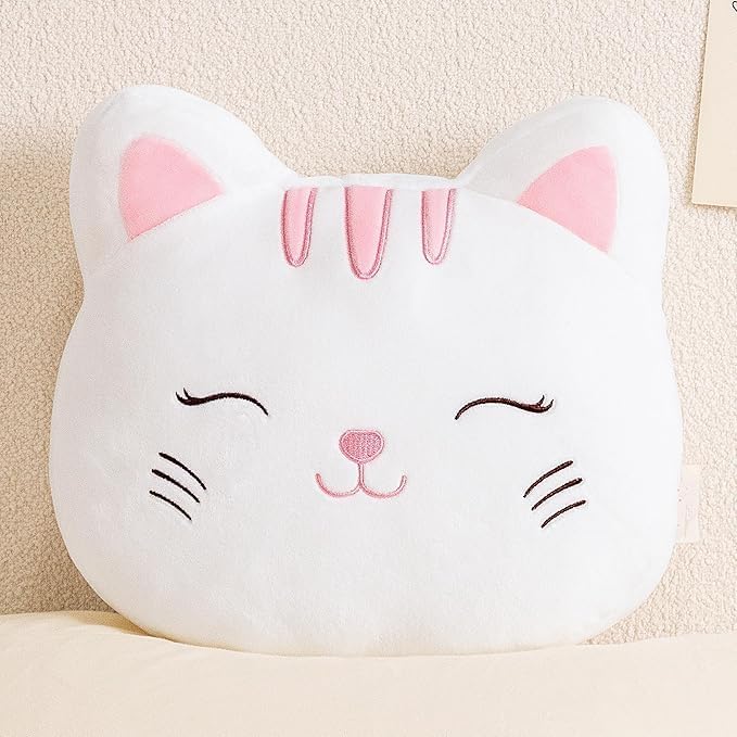 Lazada Kids Pillow White Cat Plush Pillows Toy Soft Gift Baby Girl Gifts White 15 Inches…