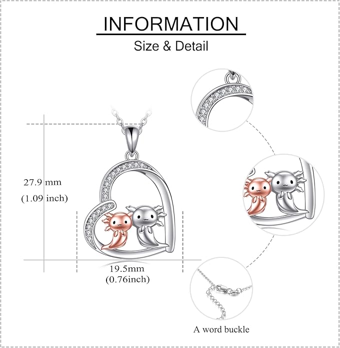 Sterling Silver Cute Animal Pendant Necklace Fox/Snake/Unicorn/Owl on Moon/Rabbit/Horse Necklace Jewelry Gifts for Women Mom Sister