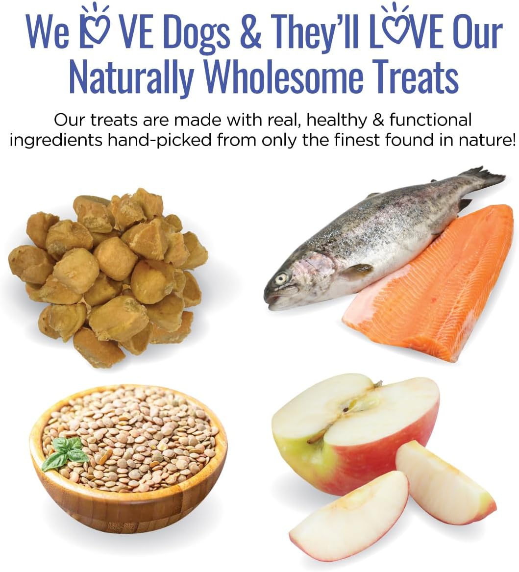 Smart Cookie All Natural Dog Treats - Trout & Apple - Training Treats for Dogs with Allergies, Sensitive Stomachs - Soft Dog Treats, Grain Free, Chewy, Human-Grade, Made in USA - 5oz, Pack of 3