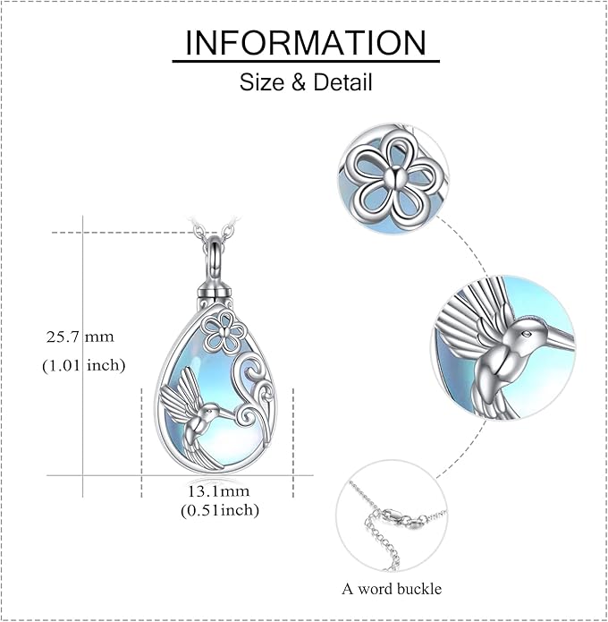 Butterfly/Dragonfly Urn Necklace for Ashes 925 Sterling Silver Celtic Knot Butterfly/Dragonfly Pendant Cremation Keepsake Necklace for Women Jewelry