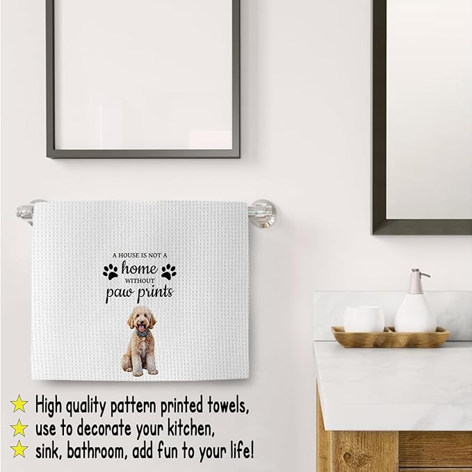 Goldendoodle Dog Gifts Kitchen Bathroom Decor Towels 16″×24″,Dog Lovers Gifts for Girls Mom Women,Goldendoodle Gifts for The Owners