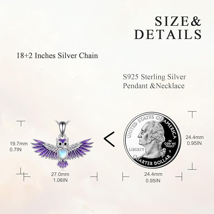 TIGER RIDER Bee Necklace for Women Sterling Silver Cute Animal Axolotl Dragonfly Moth Owl Black Cat Pendant Necklaces Animals Jewelry Birthday Gifts for Women Wife