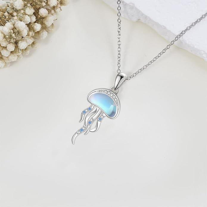 Sterling Silver Cute Animal Pendant Necklace Fox/Snake/Unicorn/Owl on Moon/Rabbit/Horse Necklace Jewelry Gifts for Women Mom Sister