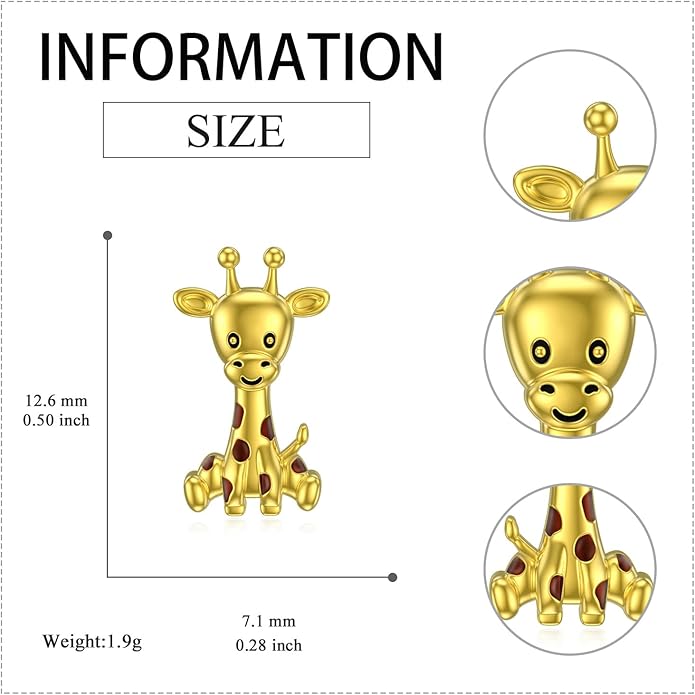 Sterling Silver Cat / Cow / Pig / Bunny / Squirrel / Giraffe / Highland Cow / Lion / Chicken / Ladybug / Star / Moon Stud Earrings for Women Cute Animal Post Earrings Hypoallergenic Animal Jewelry Gift for Teens Girls