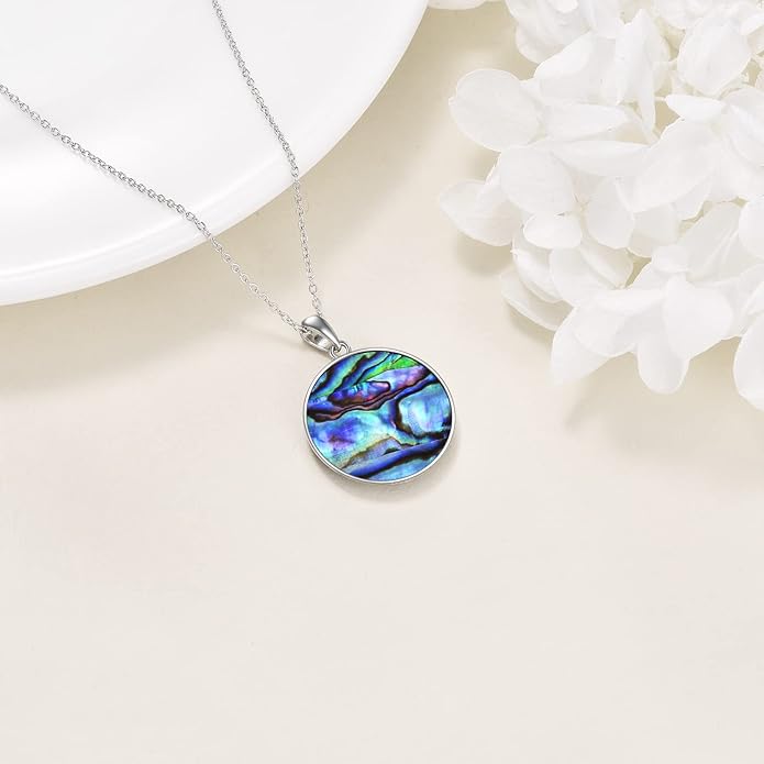 TOUPOP Tree of Life Animal Necklace 925 Sterling Silver Crystal/Abalone Shell Animal Pendant Jewelry Birthday Mothers Day Gifts for Women Mom Wife Her