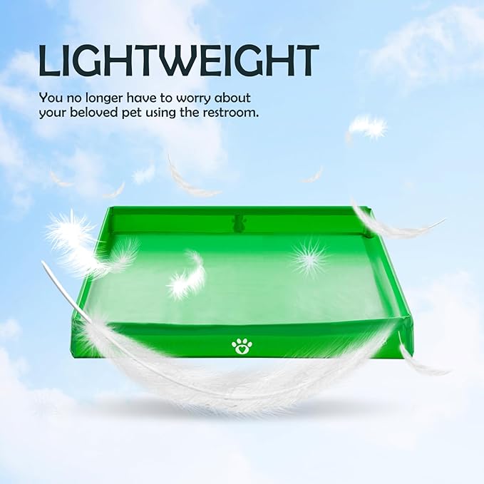 MEEXPAWS Dog Pee Pad Holder Foldable, Puppy Pad Holder Liner Base High Side, Dog Litter Box Indoor 33’’x22’’, Training Leak-Proof, Potty Easy Clean