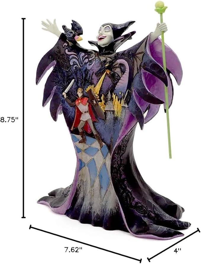 Enesco Disney Traditions by Jim Shore Maleficent with Scene Malevolent Madness Figurine, 8.75 Inch, Multicolor