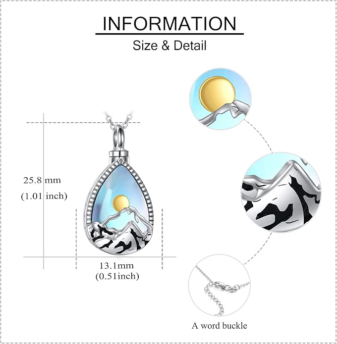 Tree of Life Urn Necklaces for Ashes 925 Sterling Silver Tree of Life Crystal Cremation Jewelry for Ashes Memory Jewelry for Women Men