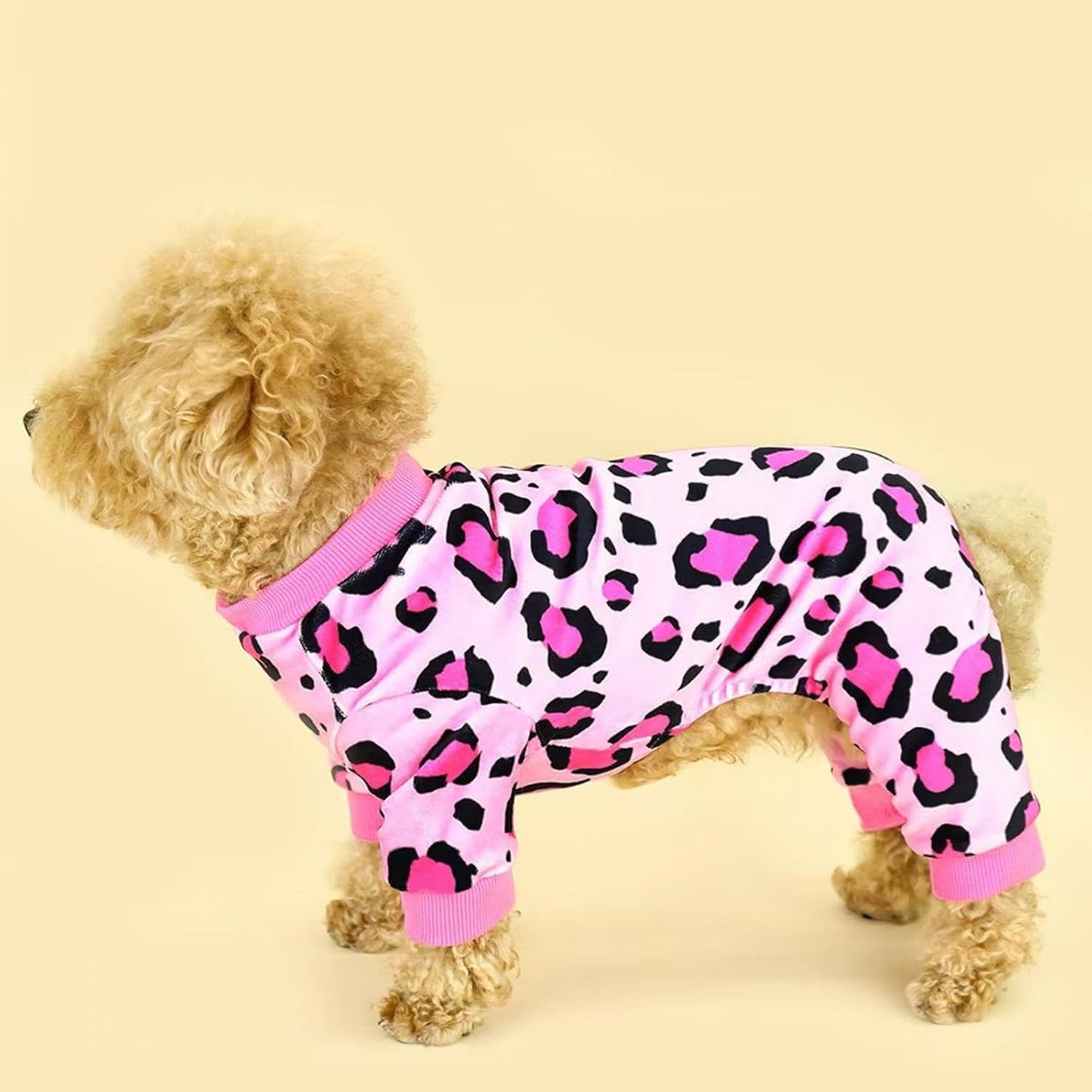 Vet-Approved Dog Pajamas Onesie for Small Medium Dog Pjs - Lightweight Soft Stretchy Puppy Clothes - Certified Hypoallergenic Comfort Anxiety-Reducing (Pink,Medium)