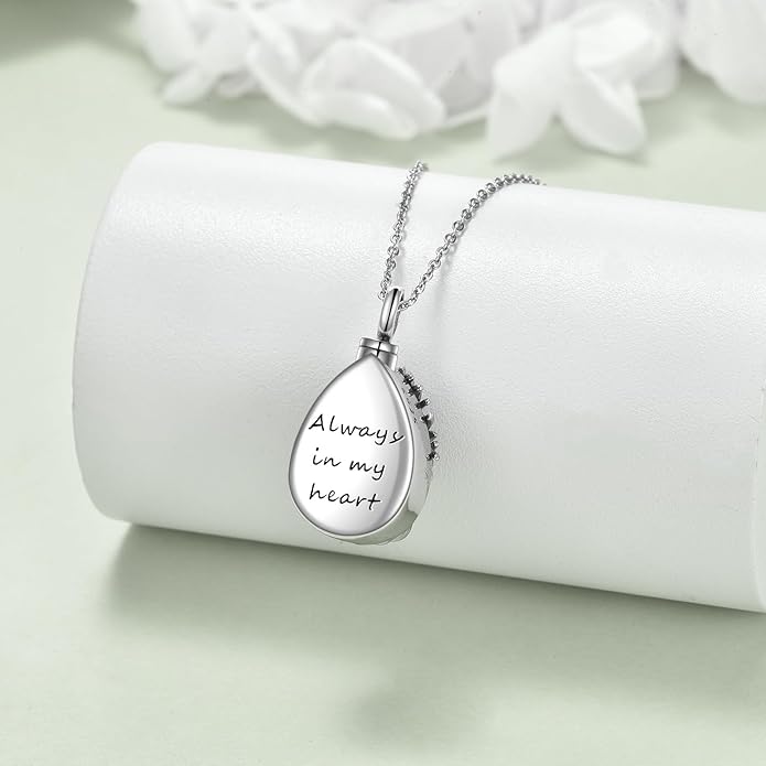 Tree of Life Urn Necklaces for Ashes 925 Sterling Silver Tree of Life Crystal Cremation Jewelry for Ashes Memory Jewelry for Women Men