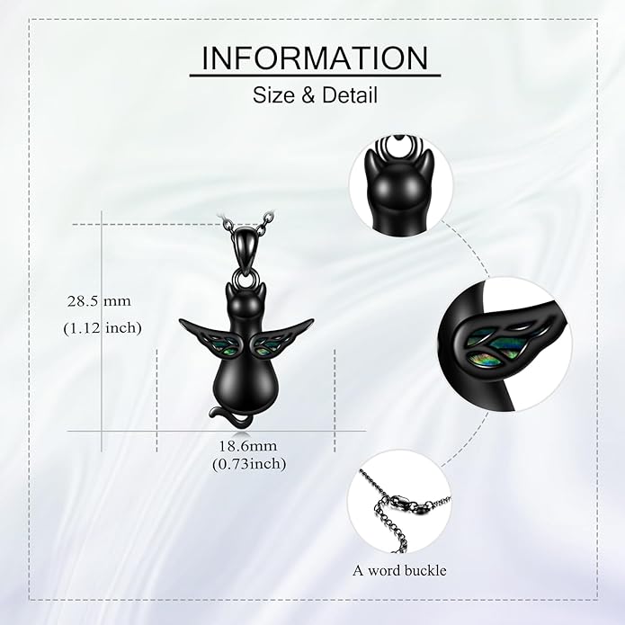 Black Onyx Necklace Raven/Phoenix/Peacock Necklace Gothic Jewelry Gifts for Women Men