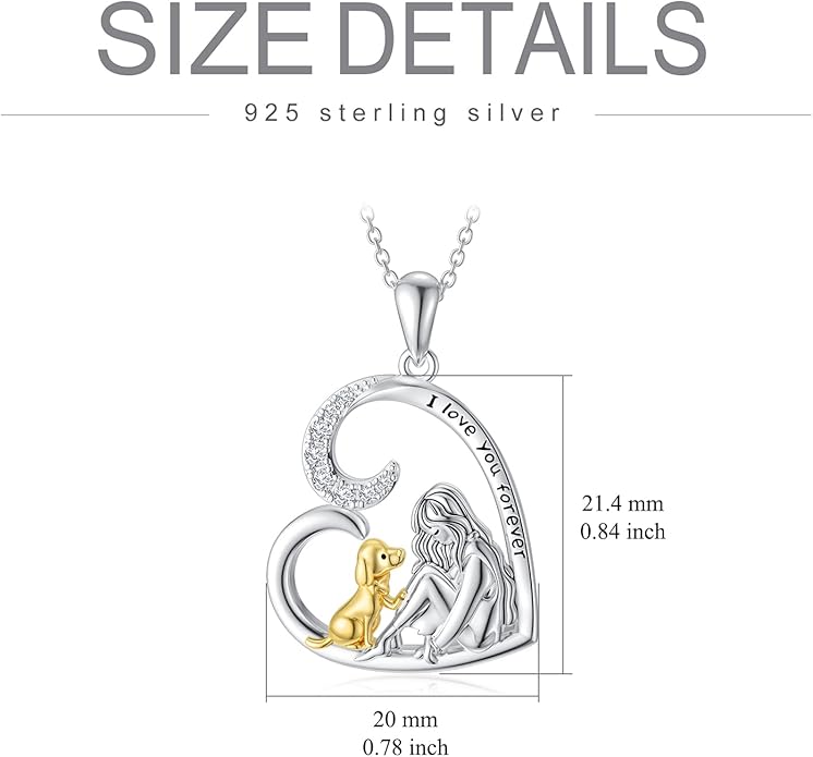 Horse/Bunny/Dog/Cat Necklace 925 Sterling Silver Women with Animal Pendant Necklace Jewelry Gifts for Women Animal Lovers