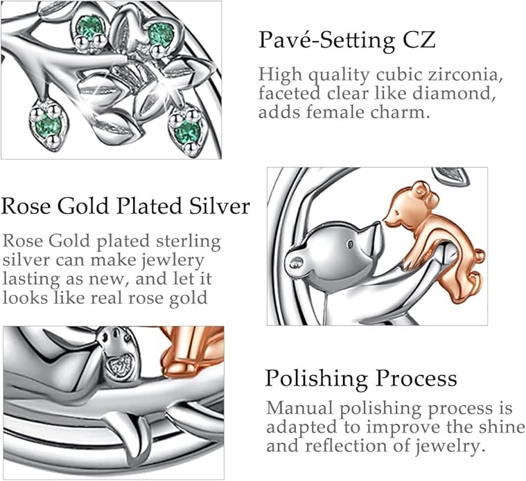 EUDORA Sterling Silver Mother Daughter Necklace for Women, Mama Son Daughter Necklace Pendant for Mom and Daughter,Mom Jewelry from Daughter Mother's Day Gift for Mother Daughter Aunt Grandma