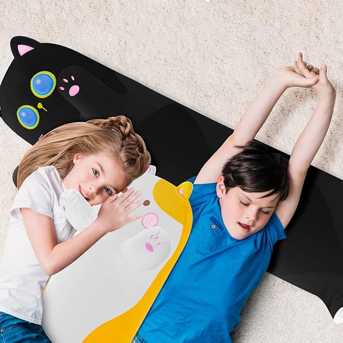 Cat Plush Body Pillow, 51.2 inch Long Cat Pillow Cute Stuffed Animals Soft Plushies Doll Toys Kawaii Gift for Kids Girlfriend