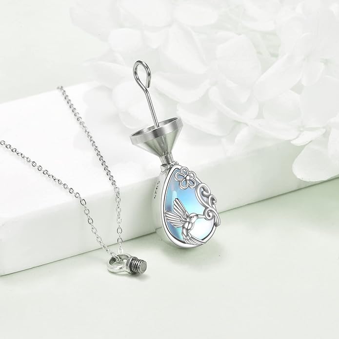 Butterfly/Dragonfly Urn Necklace for Ashes 925 Sterling Silver Celtic Knot Butterfly/Dragonfly Pendant Cremation Keepsake Necklace for Women Jewelry