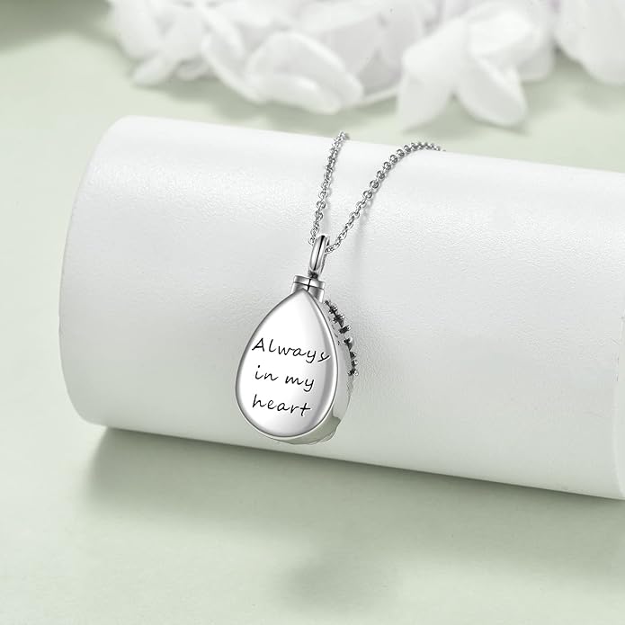 Tree of Life Urn Necklaces for Ashes 925 Sterling Silver Tree of Life Crystal Cremation Jewelry for Ashes Memory Jewelry for Women Men