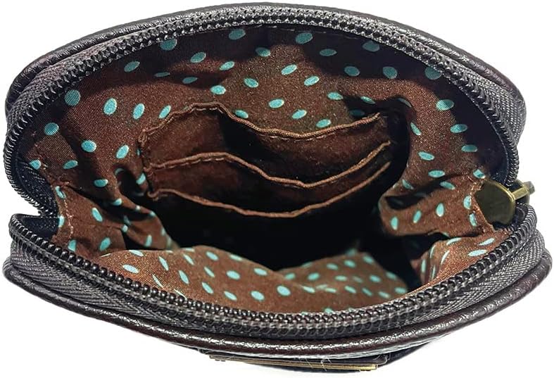 CHALA Cell Phone Crossbody Purse-Women PU Leather/Canvas Multicolor Handbag with Adjustable Strap