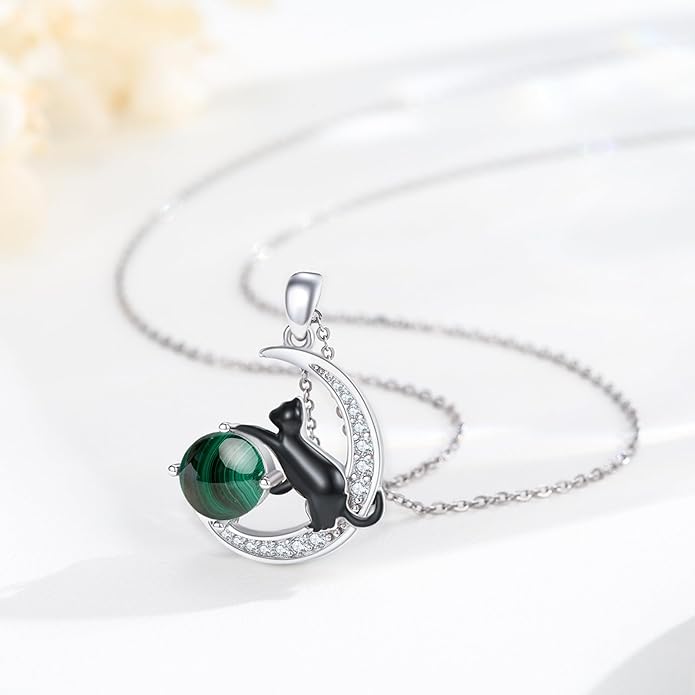 Animal Necklace 925 Sterling Silver Cat/Dog/Fox/Axolotl/Highland Cow Pendant Necklace Cute Animal Jewelry Graduation Gifts for Women