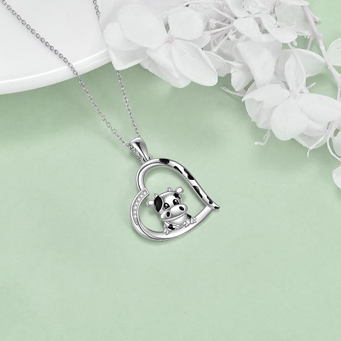 WINNICACA Sterling Silver Cat/Ladybugs/Cow/Cardinal/Hummingbird/Dragonfly Necklace for Women Exquisite Jewelry Gifts for Birthday, Christmas Gifts for Mother and Daughter