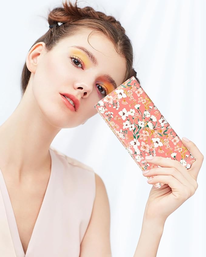 Nipichsha Womens Wallet, RFID Slim Wallets for Women, Thin Ladies Credit Card Holder Purse, Cute Leather Bifold Clutch Billfold with 11 Card Slots & ID Window, Rosemary