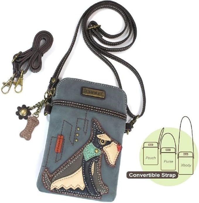 CHALA Cell Phone Crossbody Purse-Women PU Leather/Canvas Multicolor Handbag with Adjustable Strap