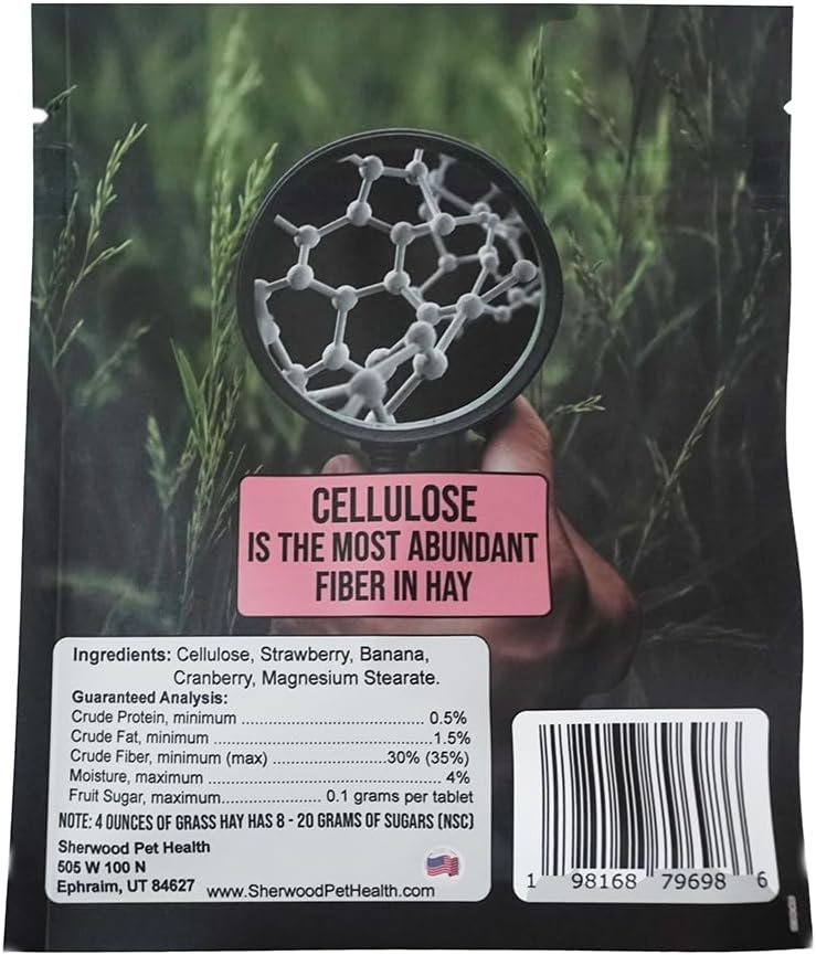 Sherwood Pet Health Snackies for Chinchillas, Rabbits & Guinea Pigs, Grain-Free, Real Fruit, Low Sugar and High in Fiber Treats in Multiple Flavors