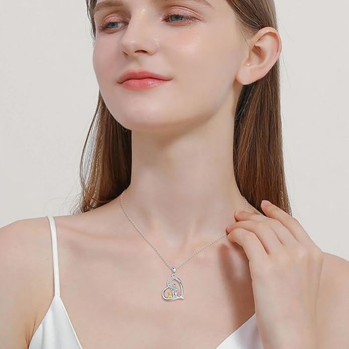 YFN Cat Necklace Sterling Silver Jewelry for Women Cat Jewelry Gifts