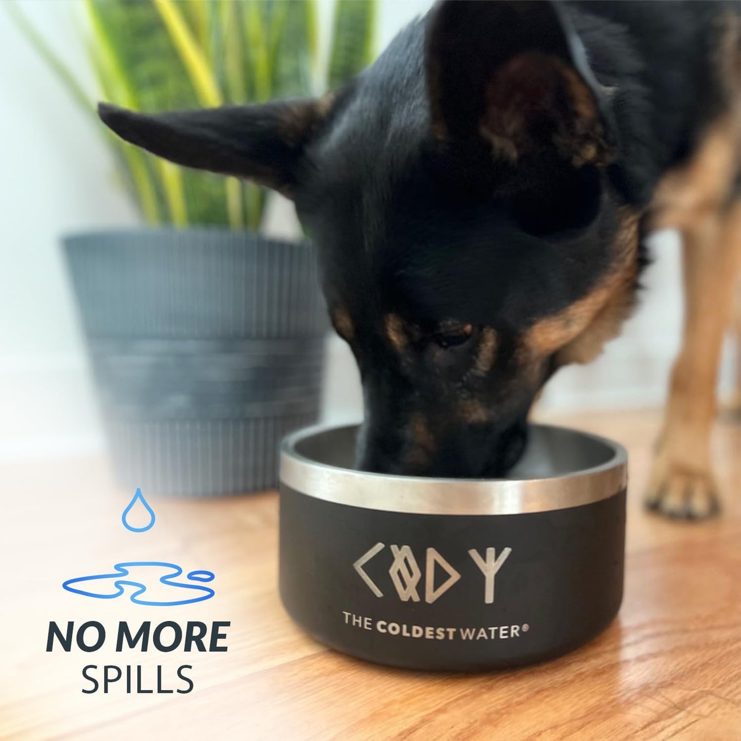 Coldest Dog Bowl - Anti Rust Metal, Non Slip, 3 Layers Insulated Stainless Steel Dog Bowls - Spill Proof & Heavy Duty - Water Bowl for Dogs, Cats & Pets, Dish Washer Safe (21 oz, Forever Pink Glitter)