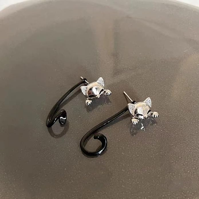 Cat Earrings for Women Trendy Stuff Mothers Day Gifts Funny Animal Stud Earrings Jewelry Gifts for Cat Lovers Birthday Christmas