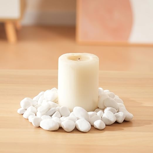 SIDONG 5 LB White River Rocks, 0.4-1.2 Inches Matte Pebbles for Indoor Plants, Aquarium Rocks Used in Fish Tank, Decorative Stones for Plants, Vases, Home DΓ©cor, Crafting, Garden Landscaping