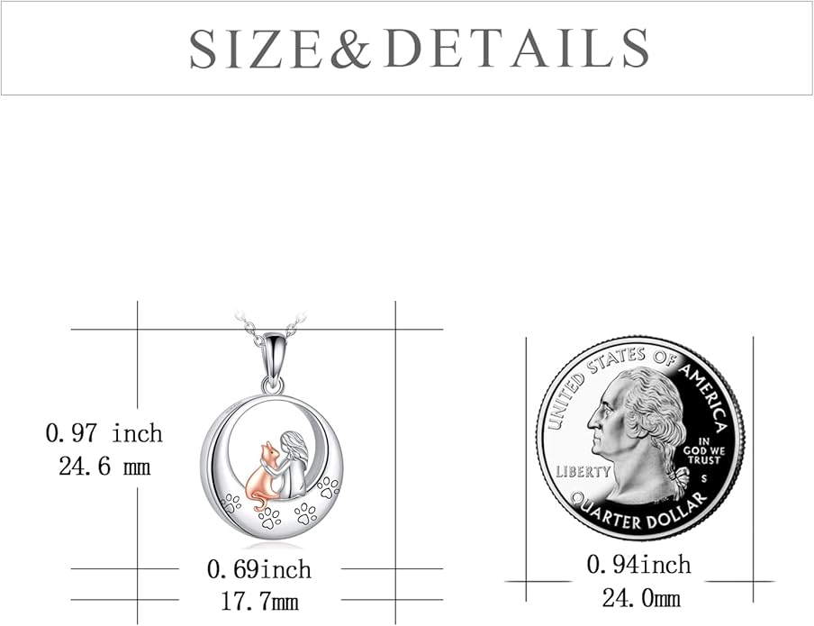 TIGER RIDER Sterling Silver Dog/Cat Urn Necklace for Ashes Dog/Cat Memorial Keepsake Cremation Jewelry Gifts for Women Pet Lovers