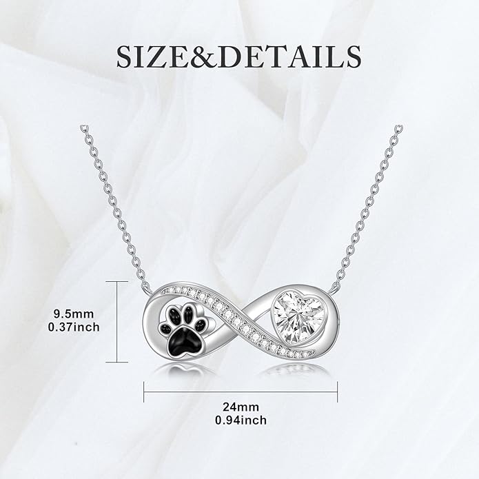 Butterfly Daisy Urn Pet Urn Necklace for Ashes 925 Sterling Silver Cylinder Container Infinity Dog Cat Paw Print Cremation Keepsake Memorial Necklace Pendant Jewelry Gifts for Women
