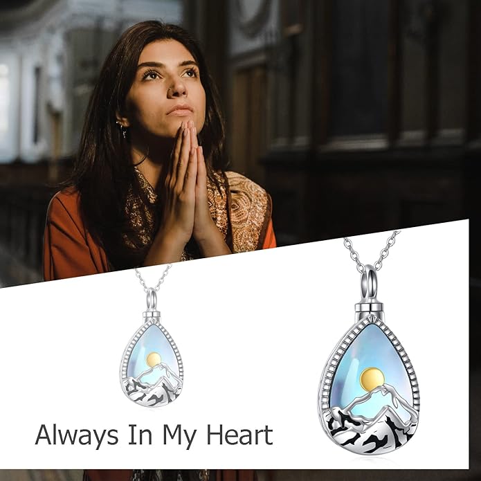 Tree of Life Urn Necklaces for Ashes 925 Sterling Silver Tree of Life Crystal Cremation Jewelry for Ashes Memory Jewelry for Women Men