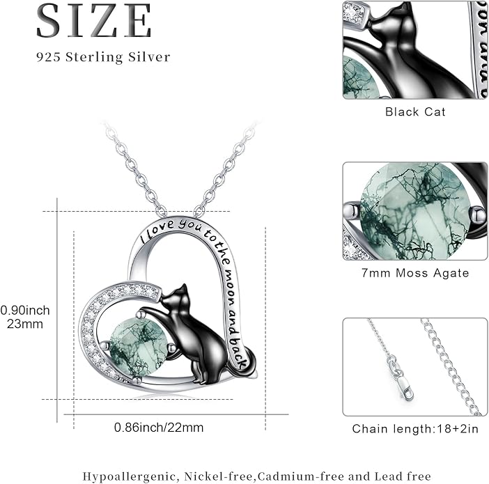 Animal Necklace 925 Sterling Silver Cat/Dog/Fox/Axolotl/Highland Cow Pendant Necklace Cute Animal Jewelry Graduation Gifts for Women