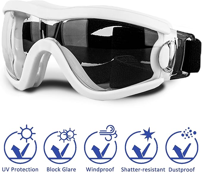 Small Dog Sunglasses with Adjustable Strap UV Protection, Winproof Puppy Sunglasses, Suitable for Dogs Eyes Protection,Soft Dog Goggles
