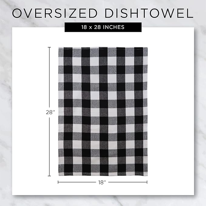 DII Valentine's Day Collection Kitchen, Dishtowel Set, 18x28, Love Assorted, 4 Piece