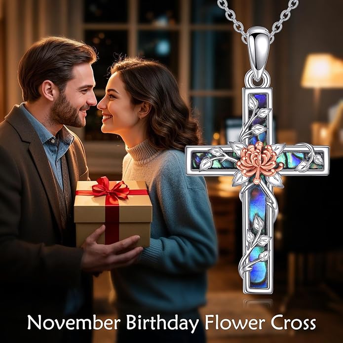 YFN Cross Necklace Sterling Silver Religious Cross Pendant Jewelry Christian Gifts for Women Men