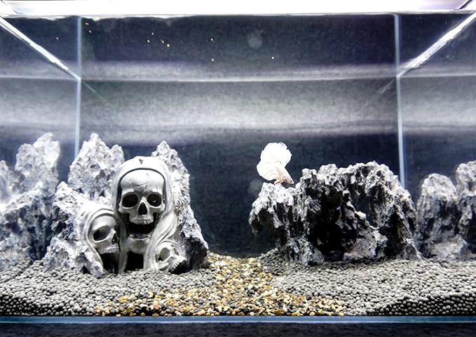 Fish Tank Decor Rocks.Aquarium Decoration Model.Easy and Quick Solution for Aquascaping.(Skull Canyon)