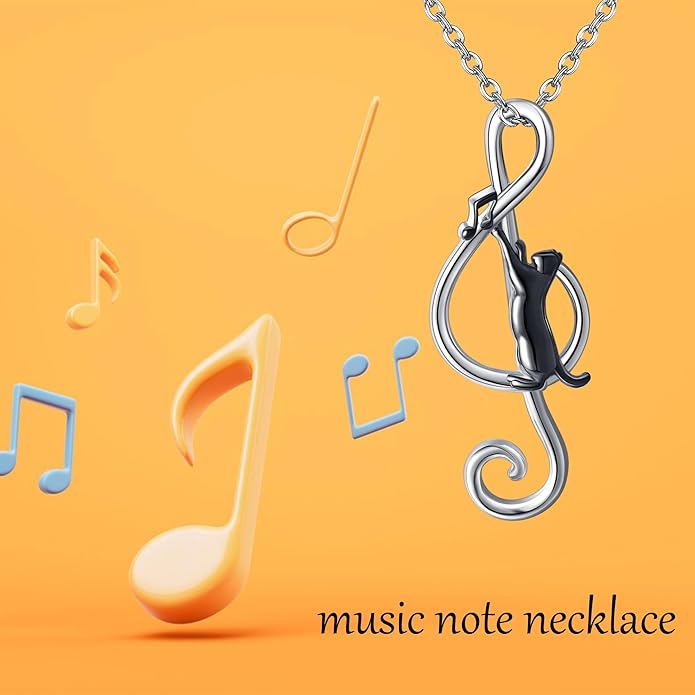 URONE Cat Necklace 925 Sterling Silver Cat Pendants Necklace Animals Jewelry Gifts For Women