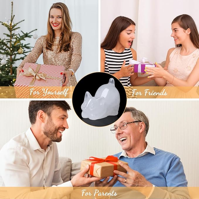 Clear Quartz Cat Crystal Statue Carved Room Decor Figurines for Desk Sculpture Lazy Handcrafted Healing Stone Office Natural Gemstones Spiritual Gifts for Cat Lovers