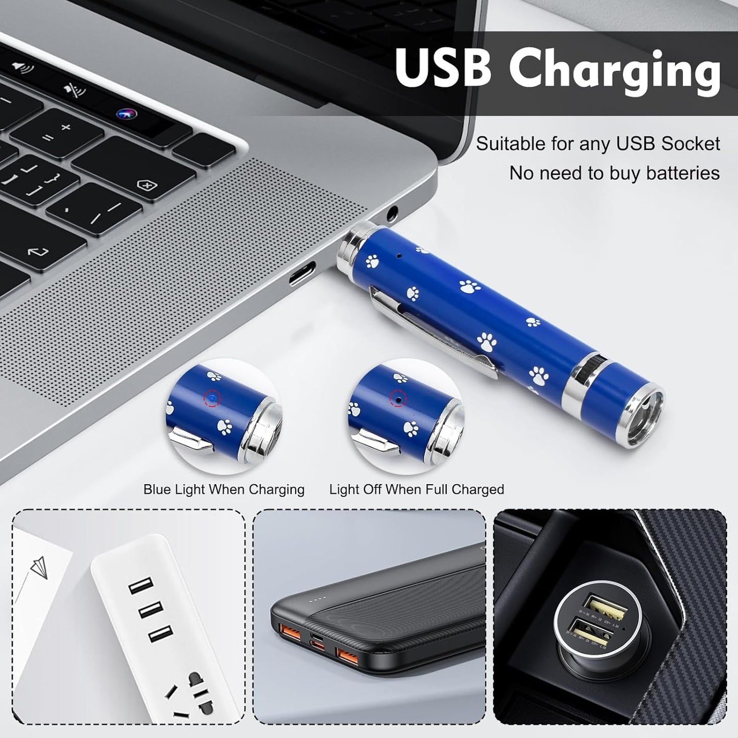 EAWONGEE Cat Toys, Interactive Toy for Cats with 7 Light Projection Modes, Interactive Kitty and Pet Dog Toy for Training Chaser, 2 Pieces Blue