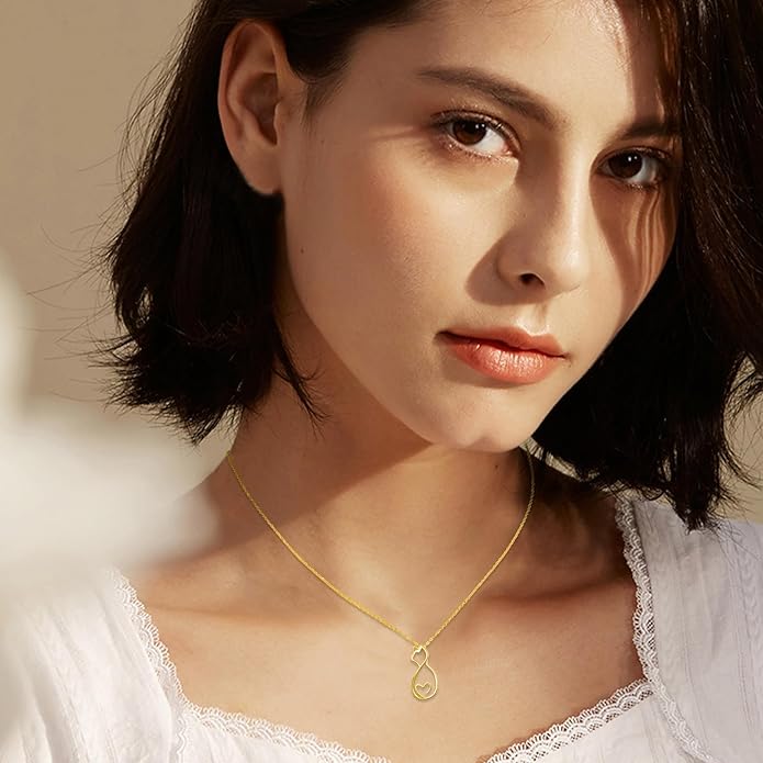 Animal Necklace for Women Girls 925 Sterling Silver Cat/Dog/Monkey/Sloth Pendant Necklace Cute Animal Jewelry Gift for Women Girls