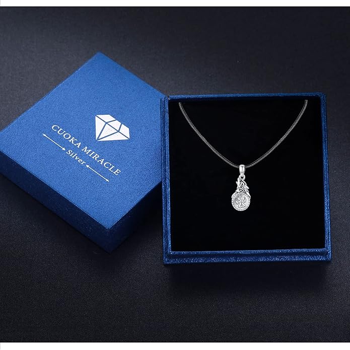 CUOKA MIRACLE Urn Necklace Ashes Sterling Silver Skull Urn Necklace Personalized Cremation Memorial Skull Ash Keepsake Pendant Cremation Jewelry